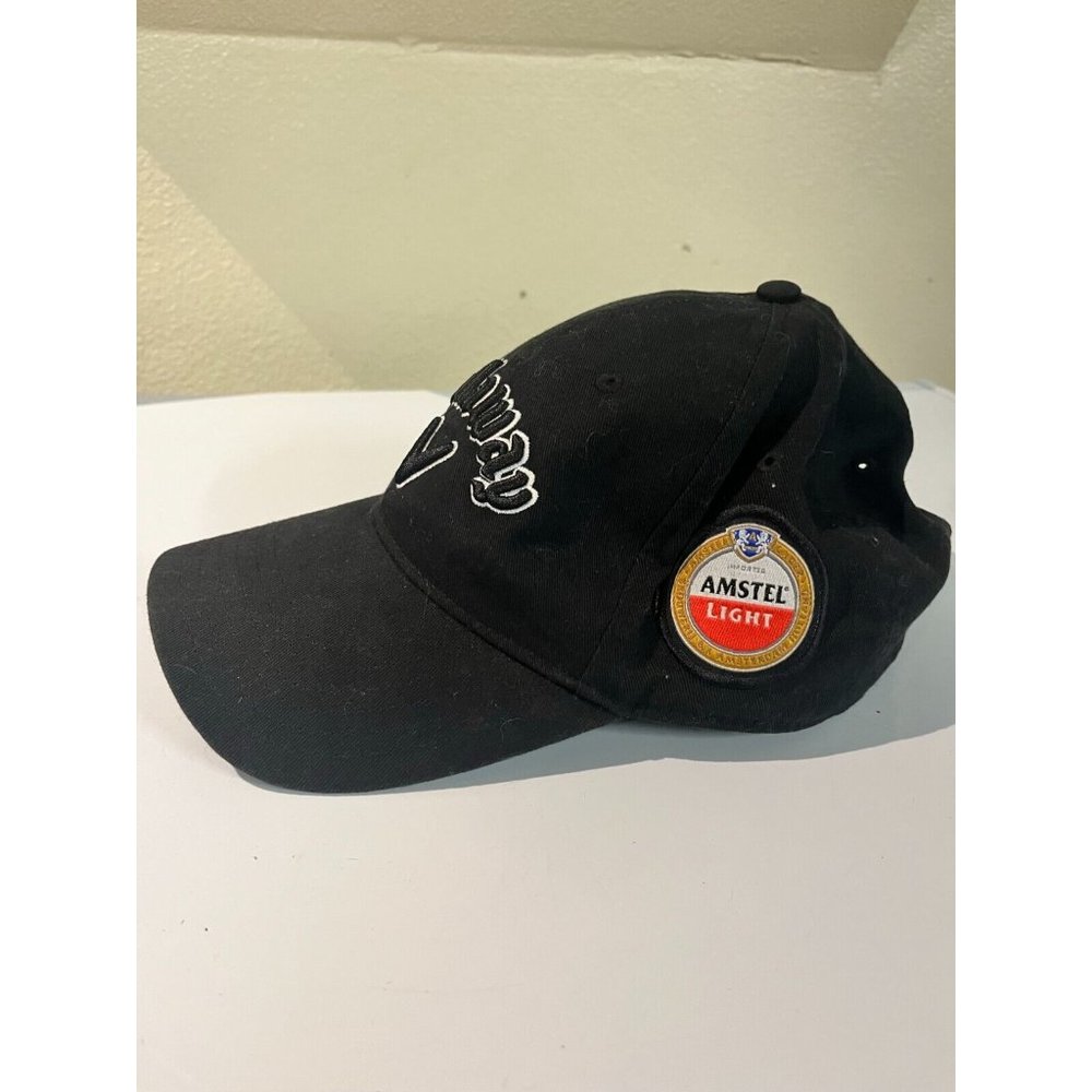 Callaway Mens Heritage Twill Hat Adjustable Golf Cap Black Amstel Light Logo - Picture 2 of 5